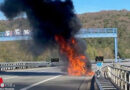 D: BMW-Kombi auf BAB 6 bei Kaiserlautern in Flammen