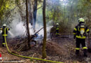 Oö: Unterstand im Wald in Linz-Ebelsberg in Vollbrand → Mann verletzt