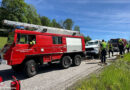 Stmk: Person nach Unfall bei Steinhaus am Semmering aus am Dach liegenden Auto befreit