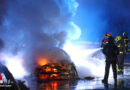 Oö: Vollbrand eines Pkw auf der A 25 bei Weißkirchen