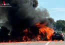 D: Pkw-Brand auf der A65 bei Neustadt