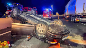 Stmk: Pkw �berschl�gt sich auf A 9 nach Auffahrunfall mit Lkw
