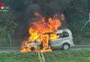 Stmk: Pkw-Brand auf der S36 bei der Abfahrt Zeltweg-West