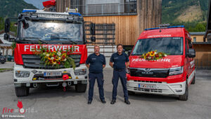 O�: Feuerwehr Hinterstoder segnet RLF-Tunnel und Kommandofahrzeug