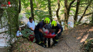 N�: Gest�rzte Person in der Erlaufschlucht in Purgstall