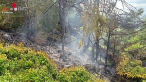 Sbg: Brand im Wald ohne Zugangsm�glichkeit im Grenzgebiet von Salzburg und K�rnten
