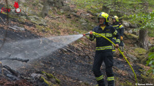 Nö: Rasches Eingreifen verhindert Waldbrand-Ausbreitung oberhalb von Dürnstein