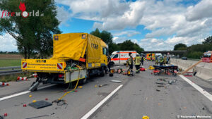 D: Schwerer Lkw-Unfall auf A5 fordert Rettungskräfte – Bauarbeiter schaffen Stau-Umfahrung