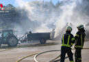 Oö: Sieben Feuerwehren bei Brand eines Holzstoßes in Buchkirchen im Einsatz