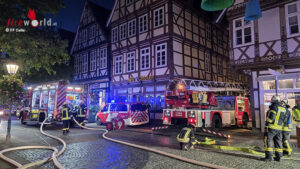 D: Feuer in der historischen Altstadt von Celle ? eine Person gerettet