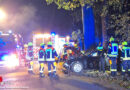 D: Pkw kracht bei Ahausen gegen Baum → drei Schwerverletzte