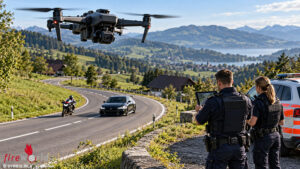 Polizeidrohne1 Schweiz: Polizei verfolgt Schnellfahrer und Verkehrssünder auch über Drohnen