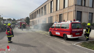 N�: Geb�udebrand im M�llraum der HLT Retz ? Einsatz f�r drei Feuerwehren