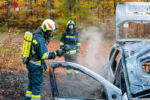Pkw auf der L7039 in Brand geraten und vollkommen ausgebrannt