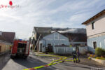 Massiver Feuerwehreinsatz bei Brand eines Schweinestalls in Marbach im Felde