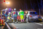 Menschenrettung nach heftigen Auffahrunfall auf der S5
