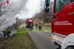 Pkw-Brand nach Unfall auf der L44