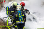 Pkw-Brand nach Unfall auf der L44